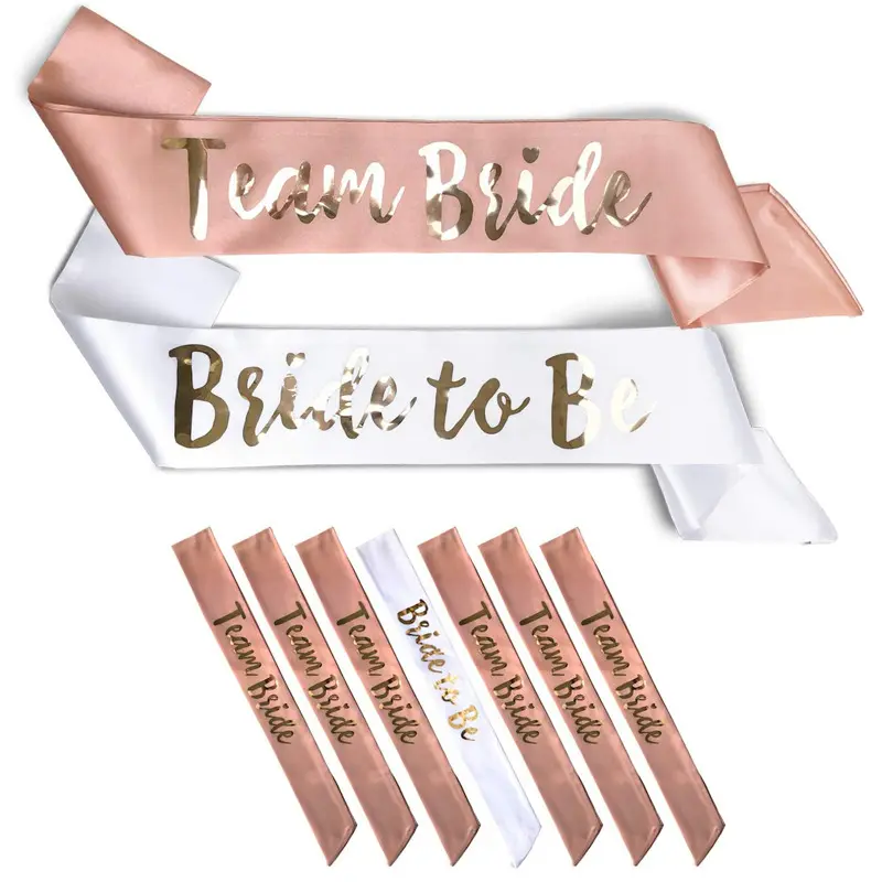 10 Pack Bride To Be Sashes & Team Bride Sashes, Bridesmaid Sashes, Bachelorette Sashes, Bridal Party Sashes