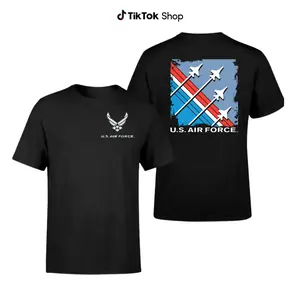 Air Force Fighter Jets Graphic T-Shirt Two Side, Vintage Streetwear Military Aviation Tee For Men And Women, Gift For Air Force Enthusiasts