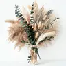 NortureFlora 17 In Decorative Boho Dried Flower Bouquet - Pampas Grass, Lavender, Eucalyptus Rustic Arrangement with Ornaments, Vase-Ready Neutral Floral for Entryway, Table, Aesthetic Home Decor