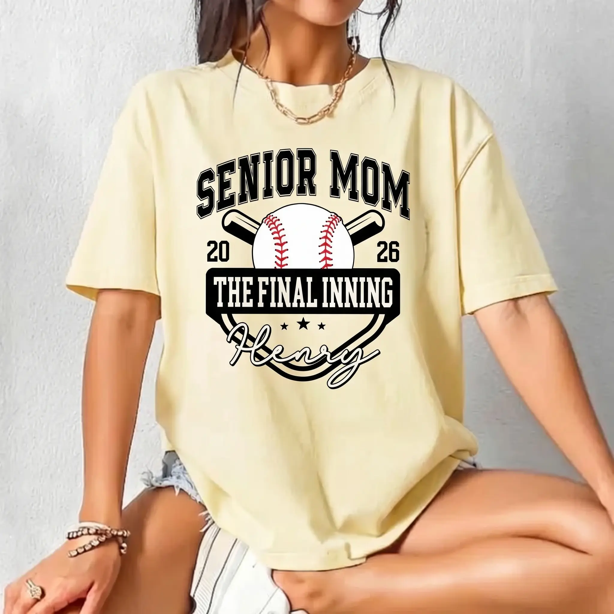 Personalize Senior Baseball Mom 2026 Shirt, Custom Senior Mom Baseball Sweatshirt, Baseball Lover Gift, Graduation Shirt