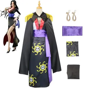 Anime Boa Hancock Cosplay avec cape Boa robe Costume marin Costume Boa Hancock Cosplay Costume taille personnalisée robe no