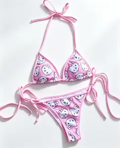 Sanrio Hello Kitty Women's 2-Piece Sexy Bikini Set, Sports & Outdoor Swimwear for Beach Use Sanrio Hello Kitty Women's 2-Piece Sexy Bikini Set, Sports & Outdoor Swimwear for Beach Use