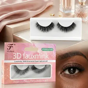 Face Miracle Handcrafted 3D Faux Mink Lashes. Medical Grade Sterile Eyelashes with 0.1mm Invisible Band. Fluffy Volume (Adhesive Needed).