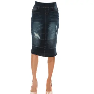 Rugged Wash Denim Skirt