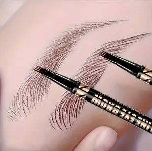 Makeup Cosmetics 01 Light Brown 4 Pronged Eyebrow Pen Waterproof Sweatproof Long Lasting Natural Hair Strokes for Natural Looking Brows
