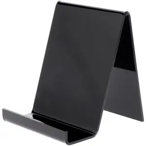 Plymor Black Acrylic Flat Back Display Easel With Box Ledge
