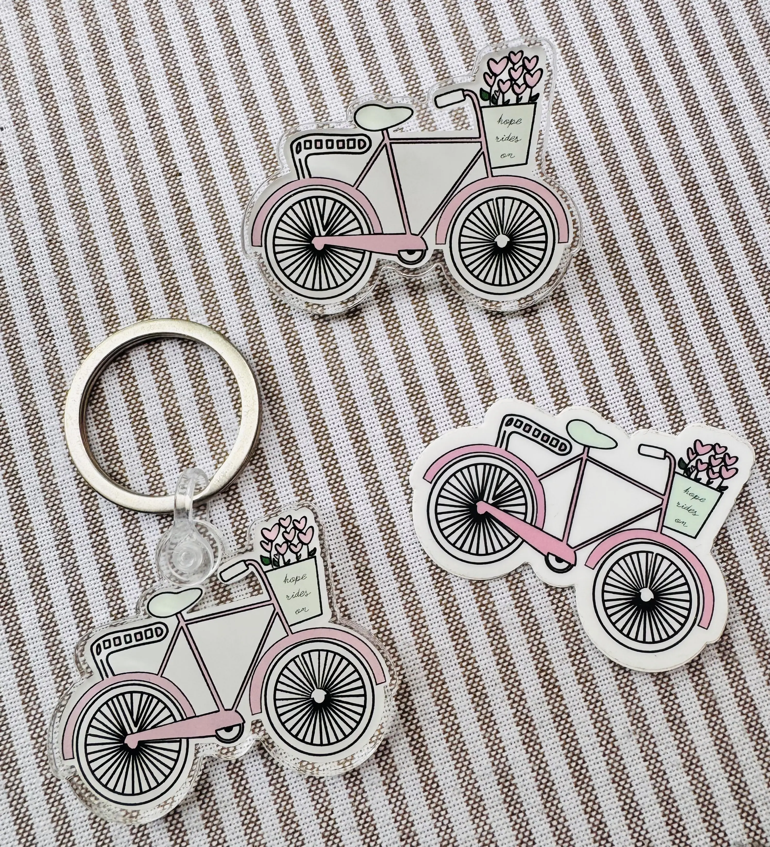 Hope Rides On Bundle - Keychain, pin, and sticker