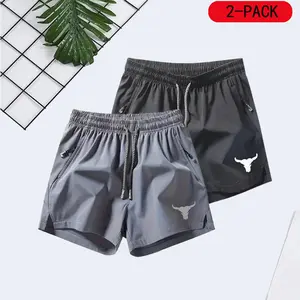 Men's Lightweight Sports Training Running Jogging Workout Bull Head Totem 2 Piece Set