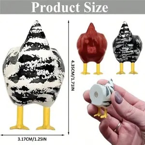 3Pcs Creative Magnetic Chicken Fridge Magnets Set, Fun Decorative Refrigerator Accessories, Unique Gift Idea