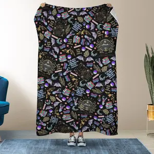 ACOTAR Velaris Night Court Fleece Blanket | Sarah J Maas SJM Bookish Throw | To The Stars Who Listen & Hello Feyre Darling | Perfect Reader Gift Idea