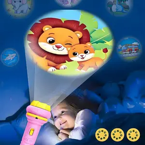 2026 New Baby Bedtime Story Flashlight, Colorful Pattern Projector Torch, Random Series Element, 3 Discs 24 Patterns, Soothing Night Light Montessori Toys, Sleep Enlightenment & Intelligence Development, Premium Easter Gift for Toddlers Boys Girls