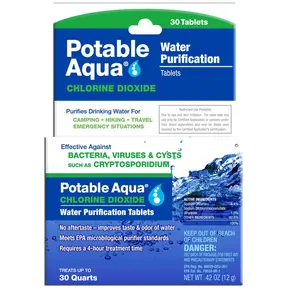 Wisconsin Pharmacal  2019 Potable Aqua Chlorine Dioxide Tablets - Pack of 30