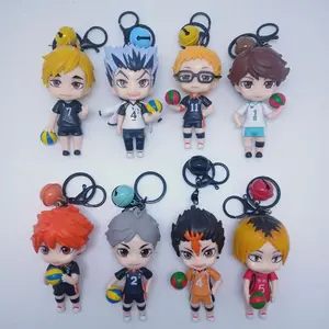 1pc Random Color Haikyu!! PVC Keychain 10CM Anime Cosplay Accessory  Cute Decor Action Figure