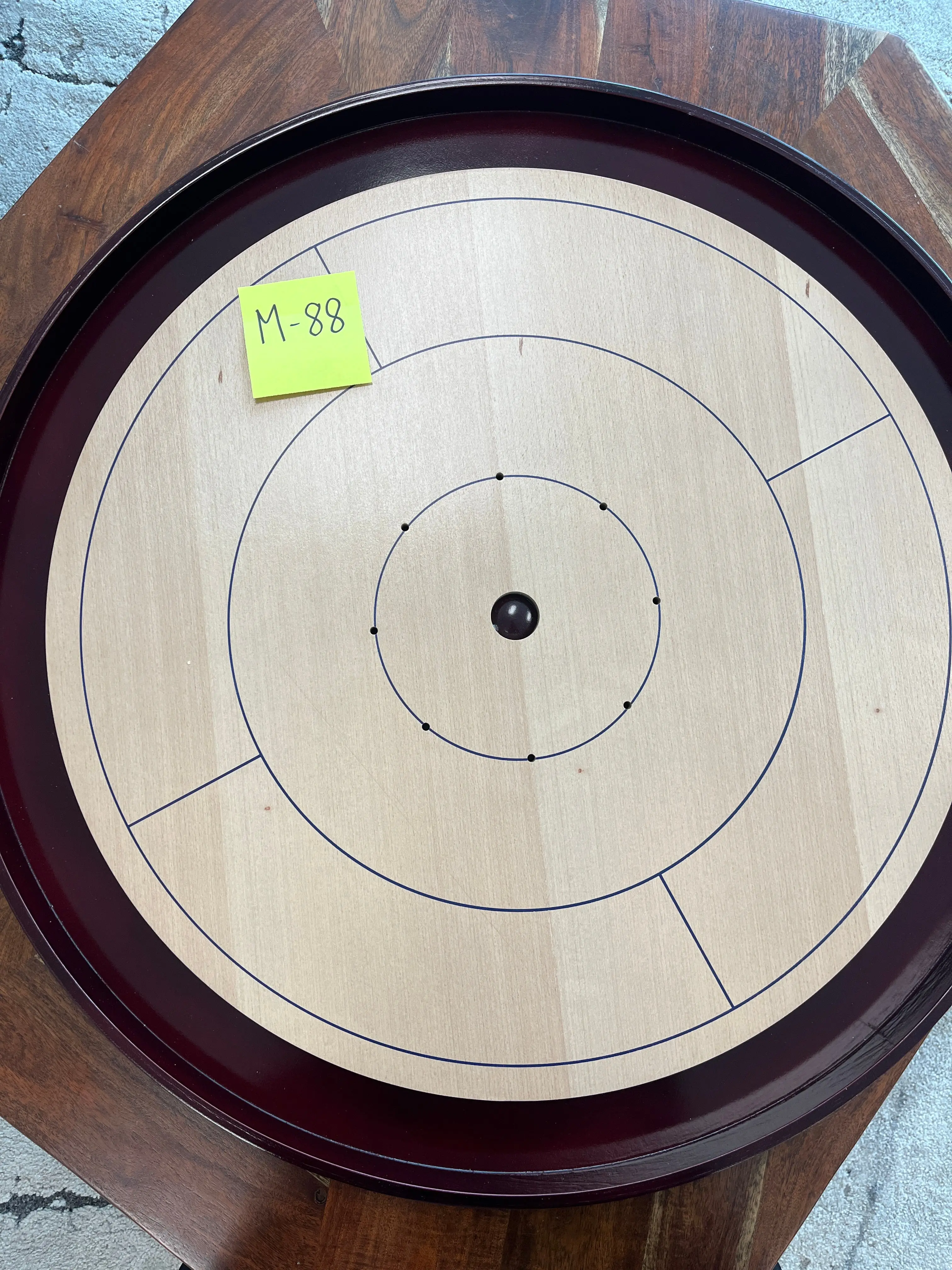 IMPERFECT/RETURNED: Beech Tournament Edition Crokinole Board + Black Carrying Case - MDG-8315-A M88