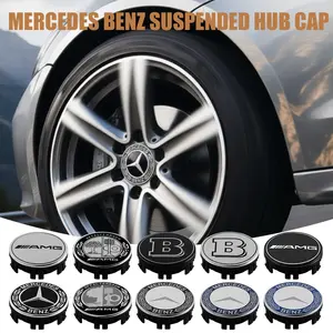 4Pcs 75mm Car Wheel Center Hub Caps Cover Sticker For Mercedes Benz A B C E M R G S Class AMG W124 W126 W140 W177 W190 W203 W204 W205 W210 W211 W212 W213 W220 C180 C200 C260 C300 GLA GL CLA CES CLS SLK GLK CLK GLC CLG GLE GLS GLB EQC