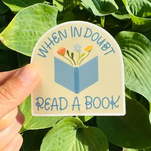 When In Doubt Read a Book Bookish Booktok Kindle Sticker