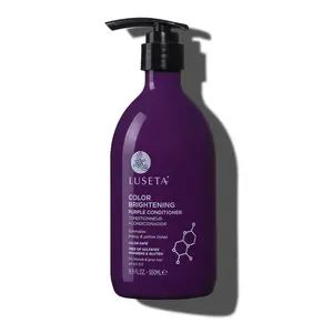 Luseta Purple Conditioner for Blonde Gray Color Treated Hair Sulfate Free Paraben Free Infused with Cocos Nucifera Oil for Curly and Damaged Hair