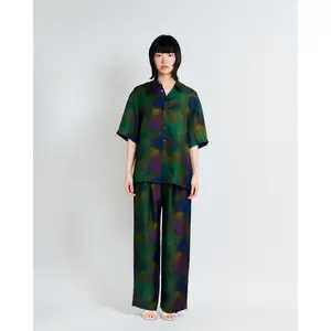 "Brooklyn" Silk Wide Leg Palazzo Pants - Green