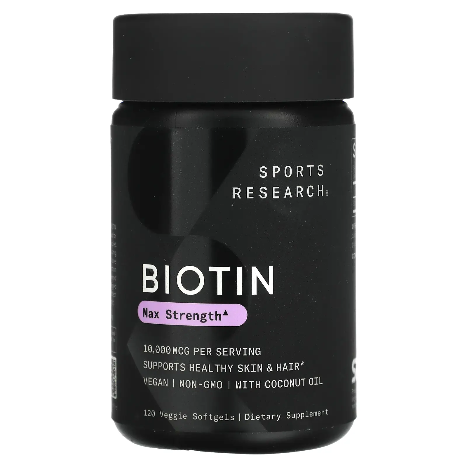 Sports Research Biotin, Max Strength, 10,000 mcg, 120 Veggie Softgels