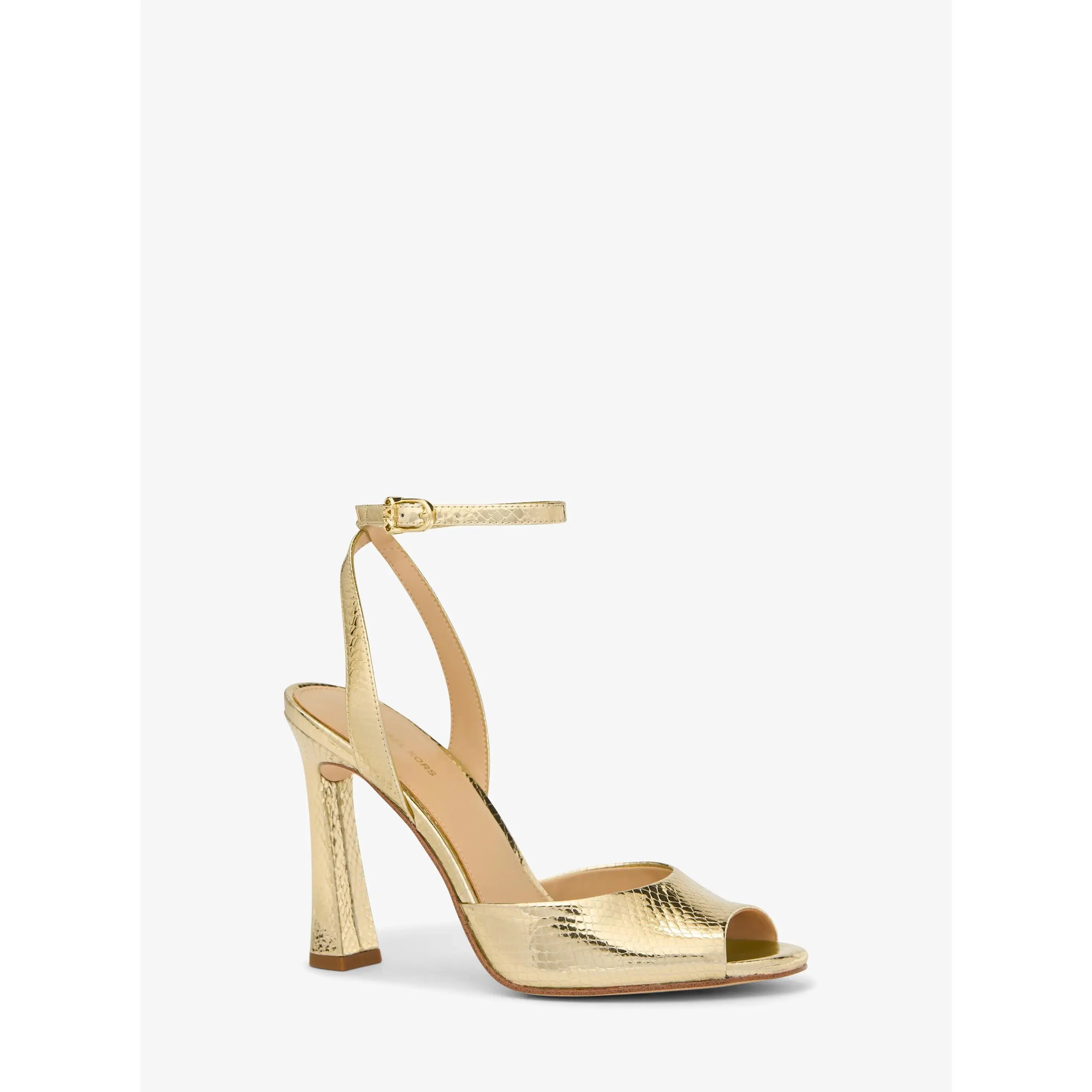 Rosie Metallic Snake Embossed Leather Sandal