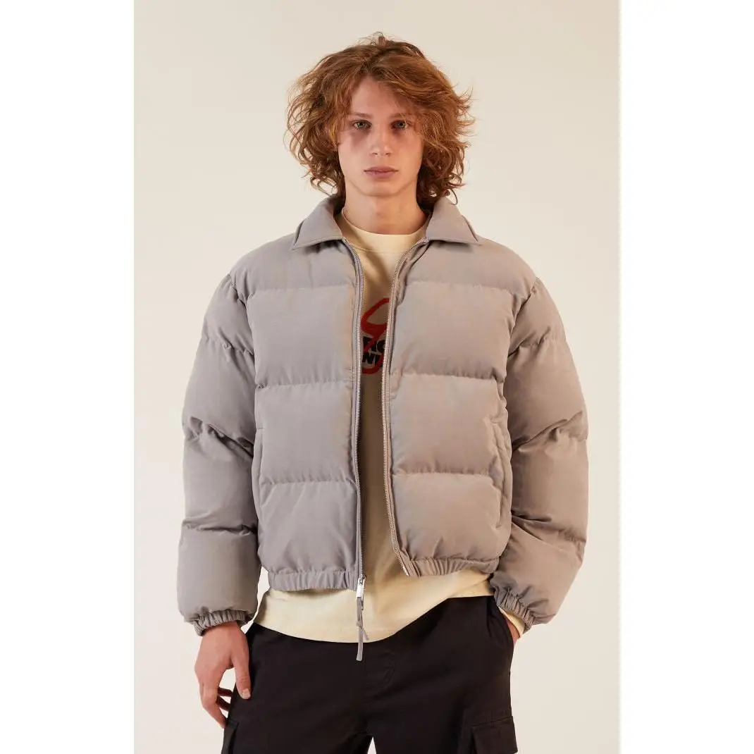 Pacsun Men's Gray Coaches Puffer Jacket