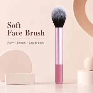 Soft Face Makeup Brush, Fluffy Powder Brush for Blush Foundation Contour, Smooth Blending Cosmetic Brush, Handle Beauty Tool
