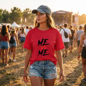 Me Vs Me Grunge Brushstroke Graphic T-Shirt, Edgy Streetwear Inspirational Aesthetic Unisex Oversized Cotton Casual Short Sleeve Tee
