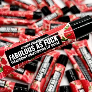 Explicit Essentials Strawberry Lip Gloss Lipstick Makeup Smooth Color