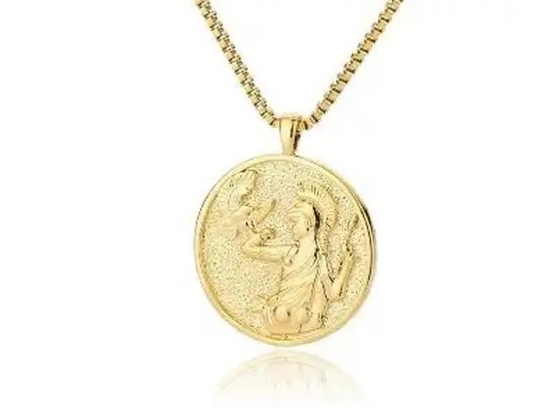 Mythology Athena Artemis Hecate Medallion Necklace,Greek Mythology Necklace,Queen Coin Necklace for Women