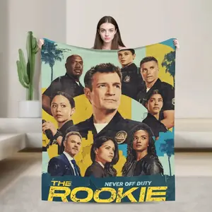 The Rookie Tv Show Flannel Blanket  Soft Durable Bedding Throws for Bedroom Camping Funny Suitable for beds and sofas can also be given as a gift