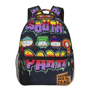 South Park Fashion Backpack – Large Capacity Daily Commuter Bag for Outdoor Hiking and Business; Cartoon Casual South Park Merch Laptop Daypack/School Bag for Women, Men, and Gift Giving