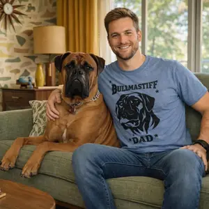 Bullmastiff Dad T-Shirt | Big Dog Dad Tee