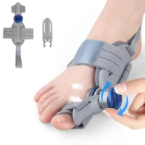 Big Toe Straightener with Adjustable Knob & Anti-slip Heel Strap, Big Toe Fix Wrap Separator with Silicone Pad for Left or Right Feet, 1 Count