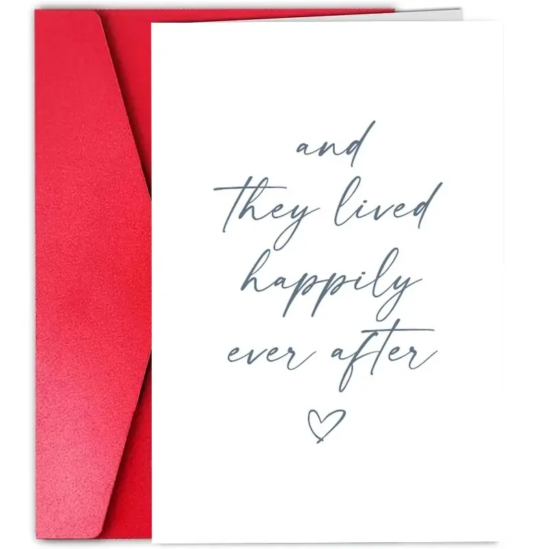 Funny Wedding Card, Heart Design Greeting Card with Envelope, Wedding Gift Card, Party Gift for Wedding, Engagement, Anniversary, Birthday