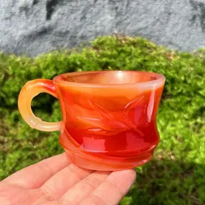 Natural Carnelian Mug Cup Crystal Decoration, Carnelian Home Decoration Ornament, Crystal Decor Ornament, Housewarming Birthday gift, Gift for her him