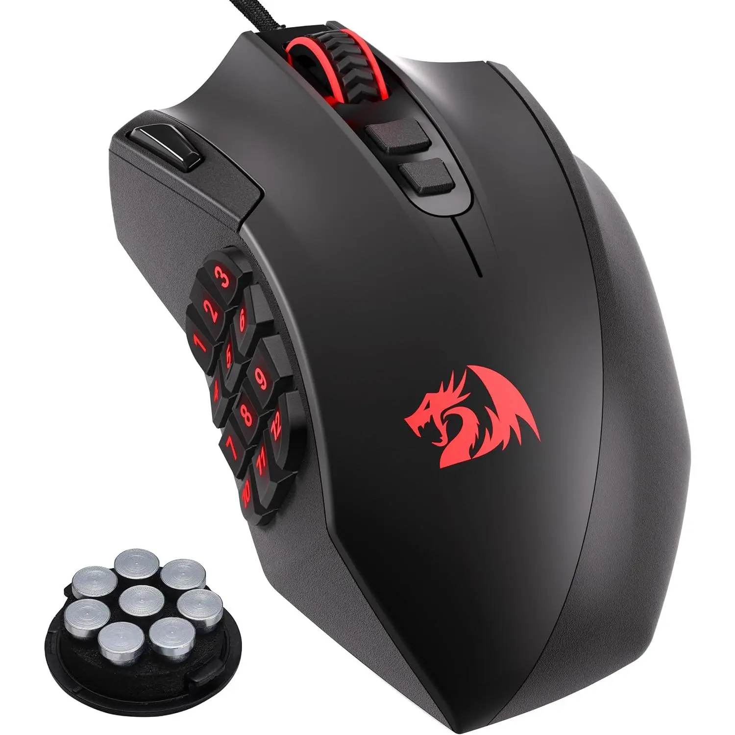 M921 MMO Gaming , 12400 DPI  Wired RGB Mice w/18 Programmable Buttons, 12 Side Macro , Software Supports for PC Laptop