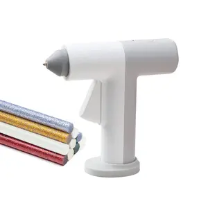 Electric Hot Glue Gun - 30s Preheat, Wireless/Wired Dual Mode, Anti-Drip for Home & Craft Projects Cordless