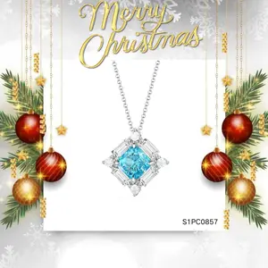 【Chow Tai Seng Jewelry】S925 Sterling Silver The Heart Of Blue Ocean Necklace