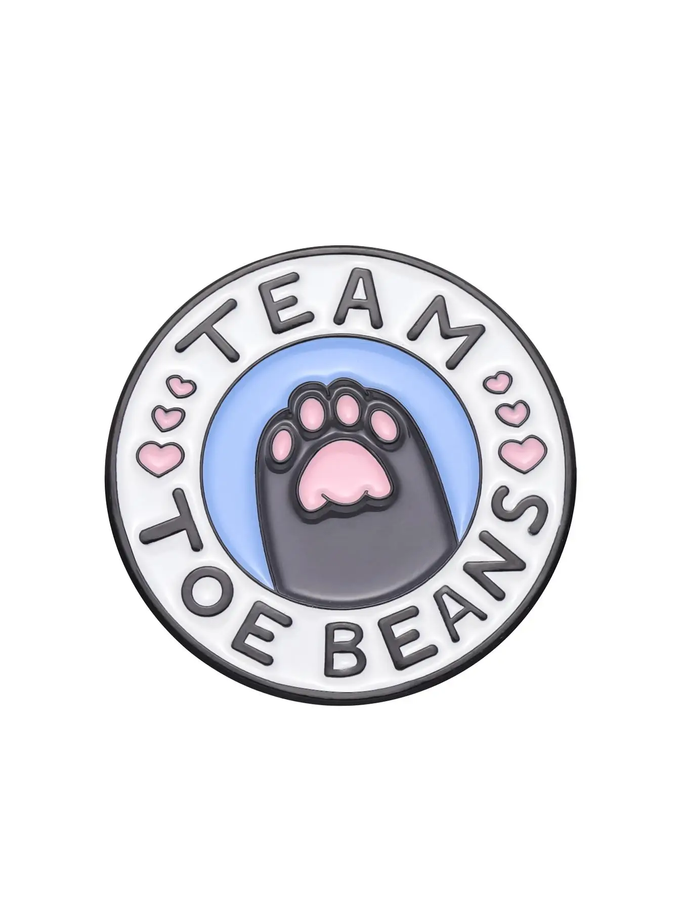 Cute Team Toe Beans Cat Paw Design Brooch Pin, 2024 Trendy Cartoon Animal Round Shaped Alloy Jewelry, Fashion All-match Brooch for Women & Men, Versat