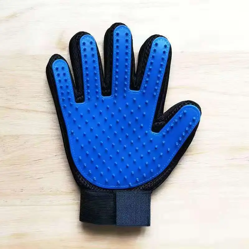 Multifuntional Pet Hair Removal Gloves, 1 Pair Silicone Pet Grooming Gloves for De-shedding Bathing, Cat Massaging & Cleansing Supplies for Daily Use, Deshedding Tool