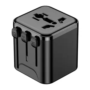 Universal Travel Adapter, All-in-One International Power Plug Adapter for US, EU, UK, Worldwide Travel Essentials