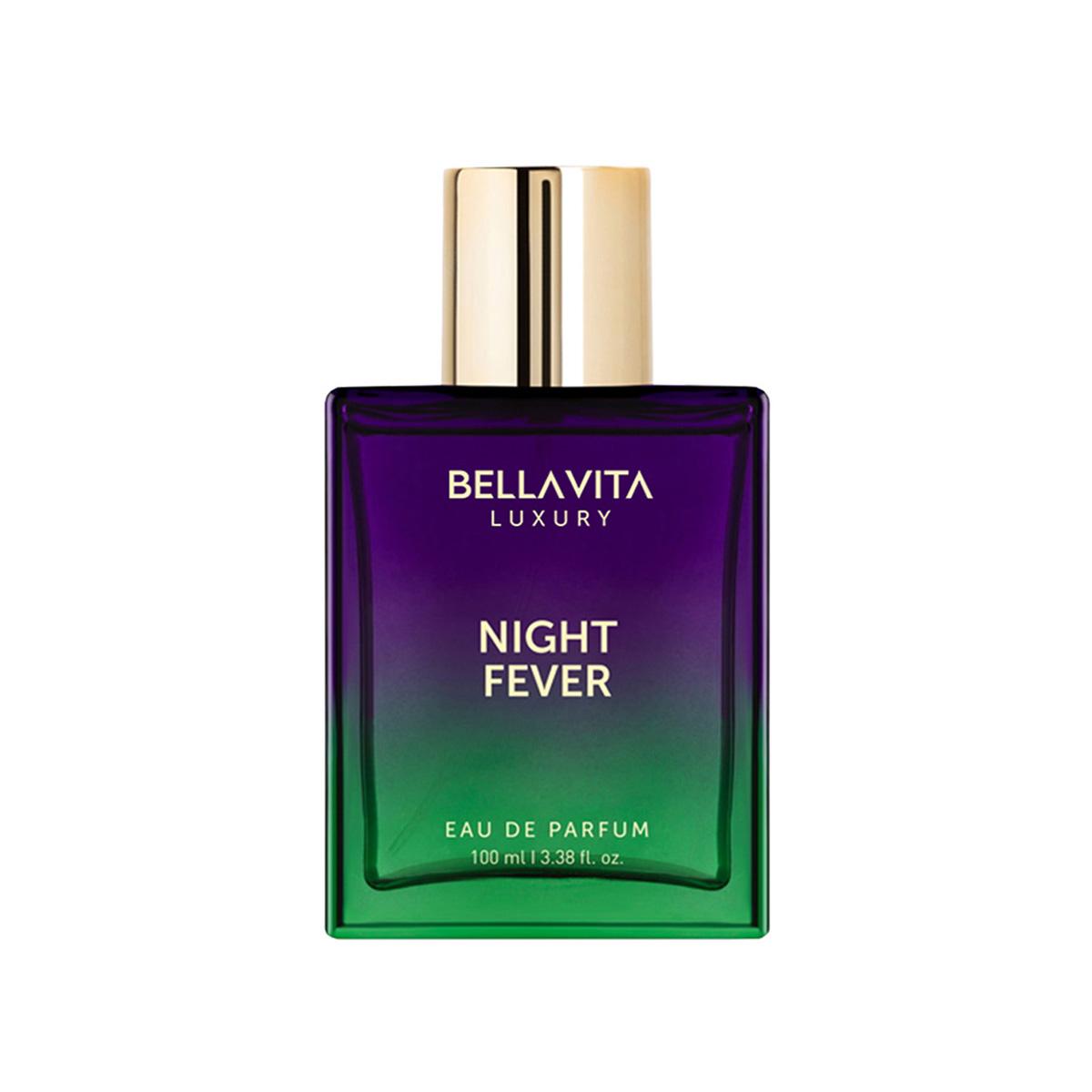 BellaVita Luxury’s Night Fever | Perfume for Men & Women | Bergamot Mandarin, Peach, Musk & Vanilla  | EDP | Premium, Fruity & Long-lasting | 3.38 Fl.oz