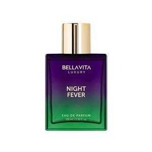 BellaVita Luxury’s Night Fever | Perfume for Men & Women | Bergamot Mandarin, Peach, Musk & Vanilla  | EDP | Premium, Fruity & Long-lasting | 3.38 Fl.oz