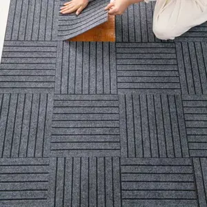 Self-Adhesive Floor Carpet DIY Kit, Removable Wallpaper, Adjustable & Reusable, Polyester Fiber, Office, Garden, Home Decor