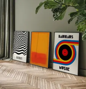 Set of 3 Prints, Trendy Poster Bundle, Bauhaus Poster, Gallery Wall Art Set of 3, Mark Rothko Print