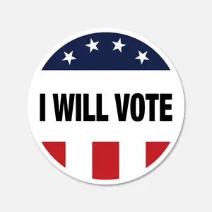 I Will Vote Sticker