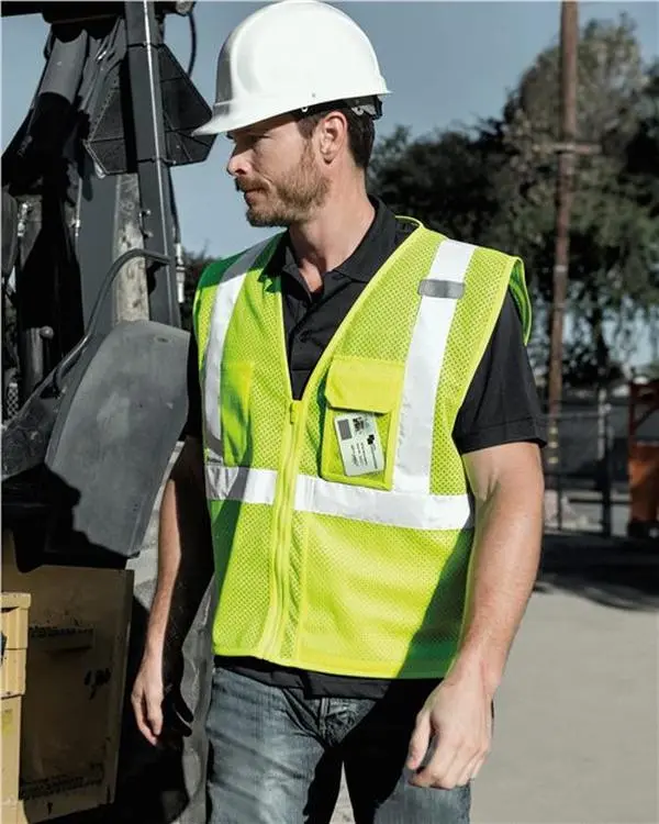 Custom Embroidered - Kishigo - Unisex Clear ID Vest with Zipper Closure - 1532
