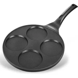 Pancake Pan 4 Cups Pancake Maker Nonstick Pancake Griddle With PFOA Free Coating 10.5 Inch Mini Pancake Pan