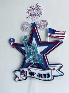 Cake Topper 4 July  Celebrations, Custom Handmade Cake Topper, Premium Cardstock Party Decoration, topper is carefully designed to add a unique and elegant touch to your cake,