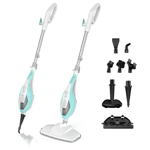 10-in-1 1550W Steam Mop, Detachable Handheld Steam Cleaner for Floors, 16FT Cord, 2 Washable Pads, Multi-Purpose Electric Floor Steamer for Hardwood, Tile, Grout, Steam Mop For Floors